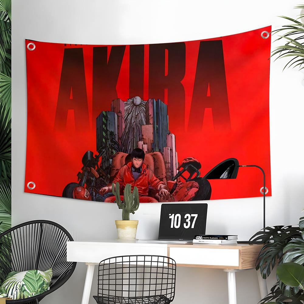 Outdoor Camping Anime - อะนิเมะสุดเท่ A-akira Cyberpunk Flags ของตกแต่งห้องสวนกลางแจ้งสำหรับตั้งแคมป์ ศิลปะติดผนัง