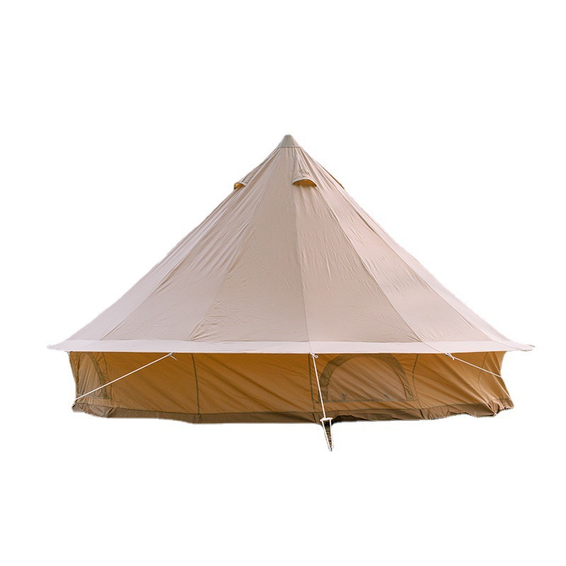 Outdoor Yurt Camping - เต็นท์กระโจม อุปกรณ์ตั้งแคมป์กลางแจ้ง ผ้าฝ้ายสำหรับแคมป์ปิ้ง ทรงปิรามิดแบบอินเดีย หนาพิเศษ กันแดด