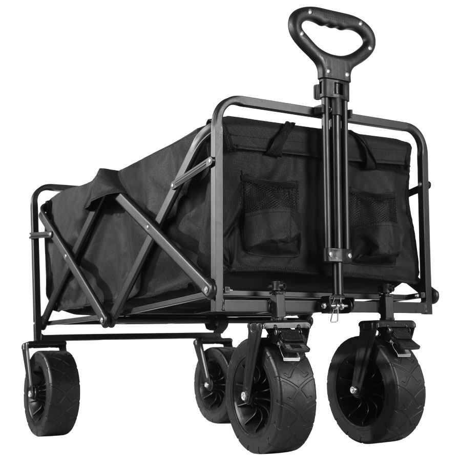 Outdoor Camping Trailer - รถเข็นพับได้ขนาดใหญ่ รับน้ำหนักได้มาก สำหรับใช้งานกลางแจ้ง สวน ชายหาด แคมป์ปิ้ง