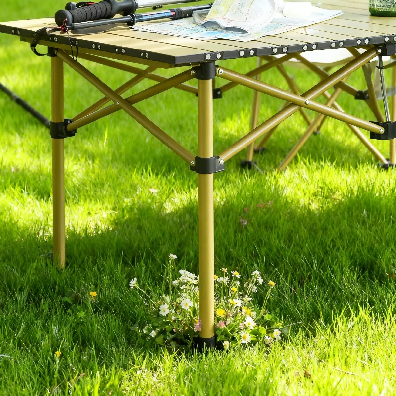 Quality Outdoor Camping Chairs - โต๊ะพับอลูมิเนียมอัลลอยคุณภาพสูงขนาดใหญ่ ปี 2026 พร้อมชุดเก้าอี้สำหรับตั้งแคมป์ในสภาพภูมิประเทศกลางแจ้ง