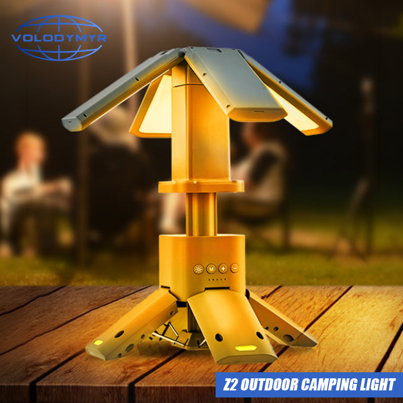 Outdoor Camping Youtube - VOLODYMYR ไฟ LED ความสว่างสูงสำหรับตั้งแคมป์ ขาตั้งกล้องแบบยืดหดได้ โคมไฟหลอดสำหรับเต็นท์กลางแจ้งแบบพกพา