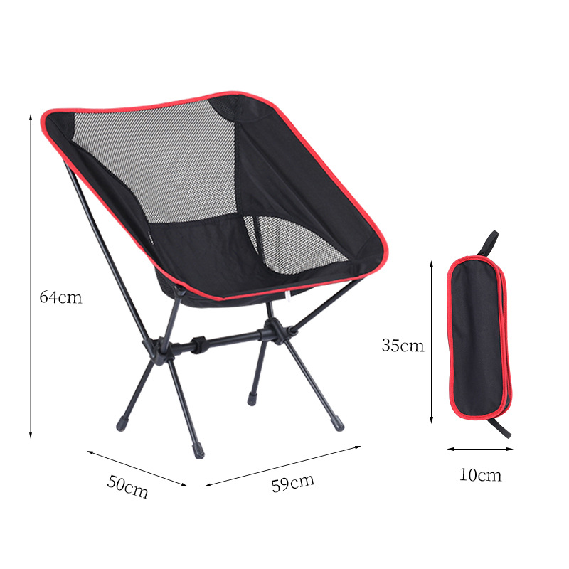 Quality Outdoor Camping Chairs - เก้าอี้พับได้คุณภาพสูง พกพาสะดวก ทำจากสแตนเลส น้ำหนักเบา ปรับระดับได้ เหมาะสำหรับใช้ในสวนสาธารณะ