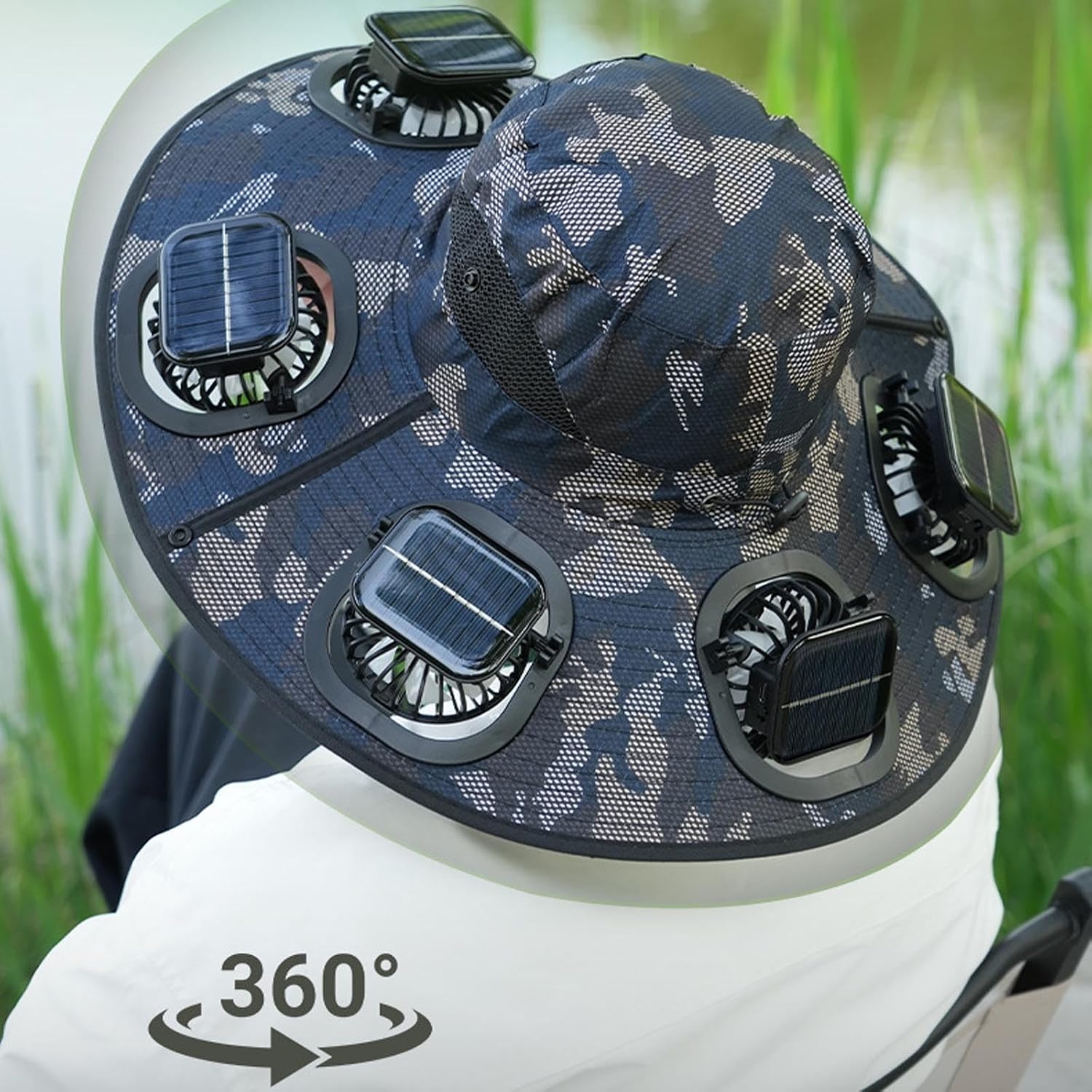 หมวกกันแดดพัดลม 6 ใบพัด รุ่น 2 - Outdoor Camping Fans บทวิจารณ์และราคา