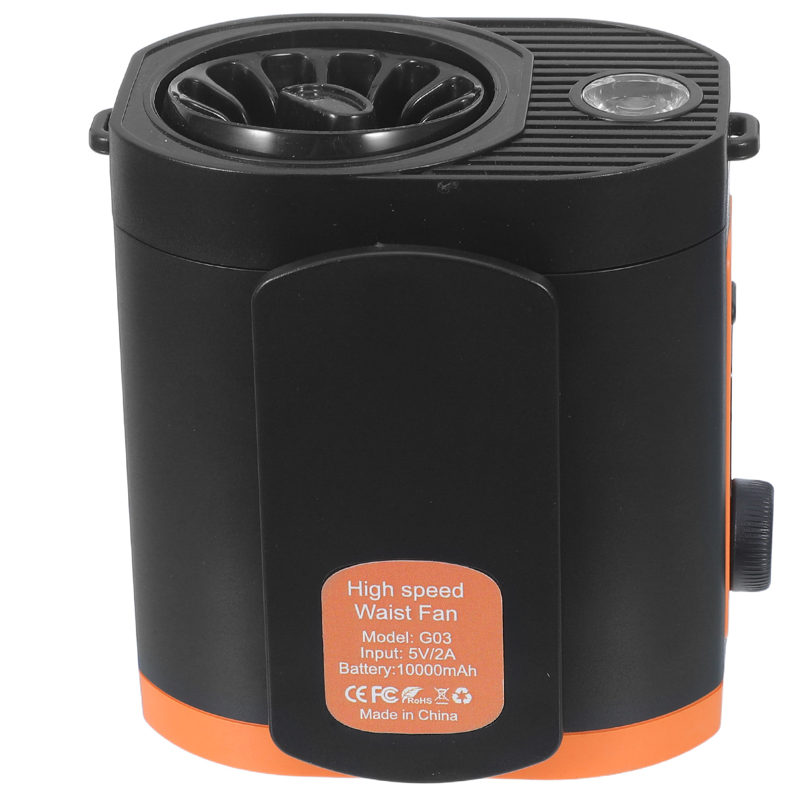 พัดลมพกพาแบบแขวนเอว 6000mAh ชา - Outdoor Camping Fans บทวิจารณ์และราคา