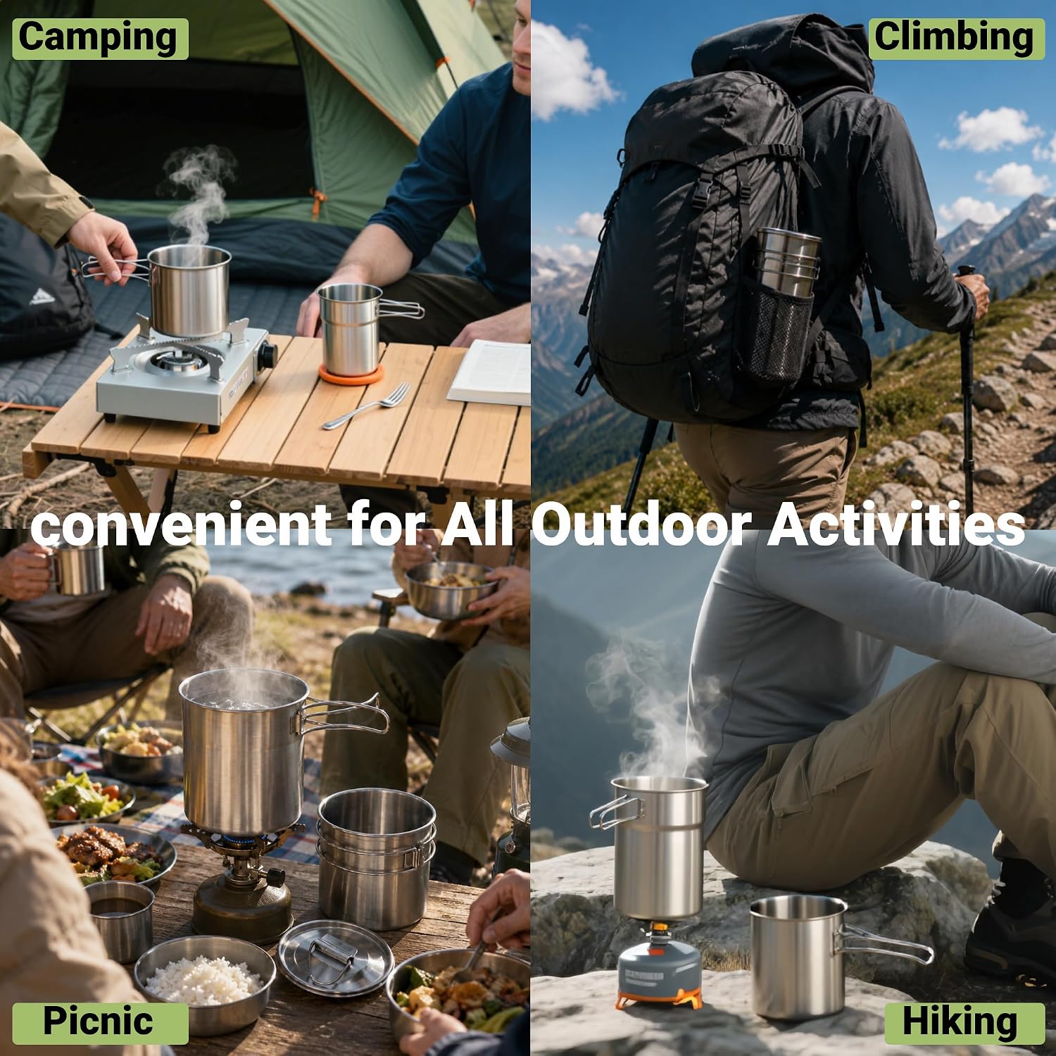 แก้วพับได้สำหรับแคมป์ปิ้ง หม้อ - Outdoor Camping Outfit บทวิจารณ์และราคา