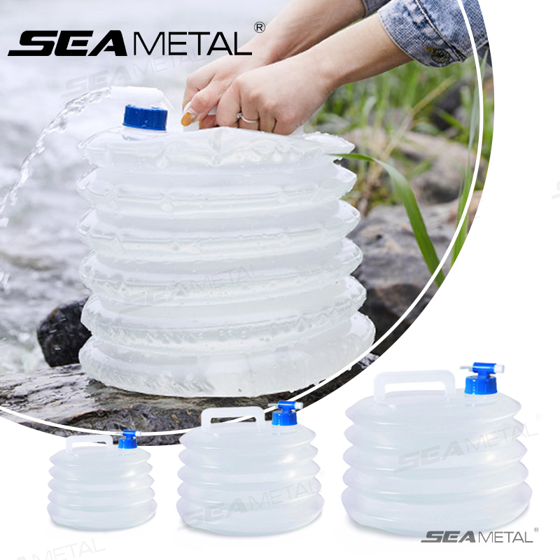 ถังน้ำพับได้ SEAMETAL 5L-15L ส - Outdoor Camping Water Tank บทวิจารณ์และราคา