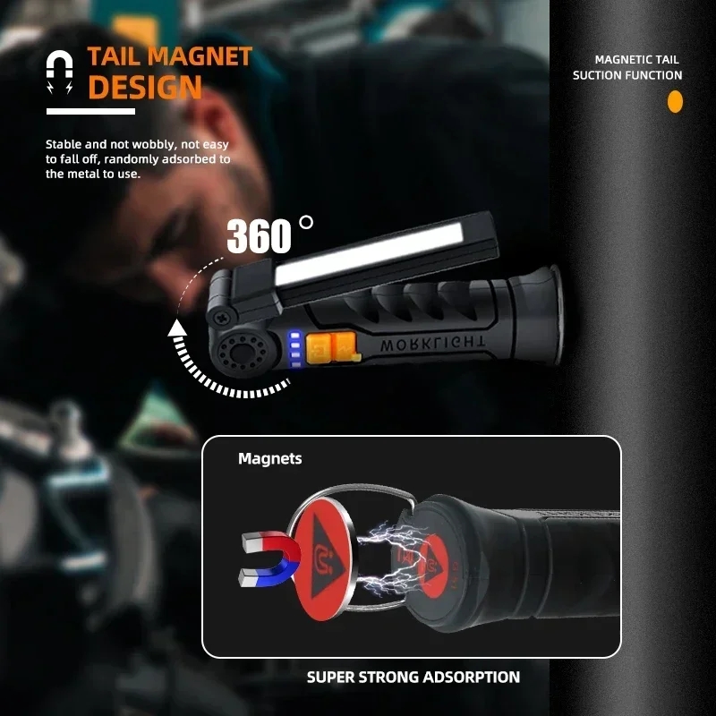 ไฟฉาย LED แบบพกพา COB ชาร์จไฟผ - Outdoor Camping Lighting บทวิจารณ์และราคา
