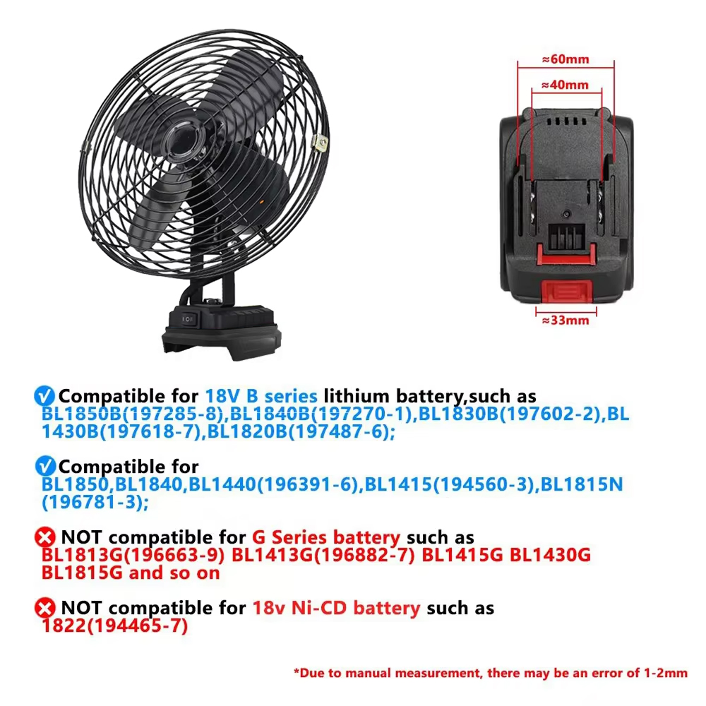 พัดลมตั้งโต๊ะแบบพกพาไร้สาย ขนา - Outdoor Camping Fans บทวิจารณ์และราคา