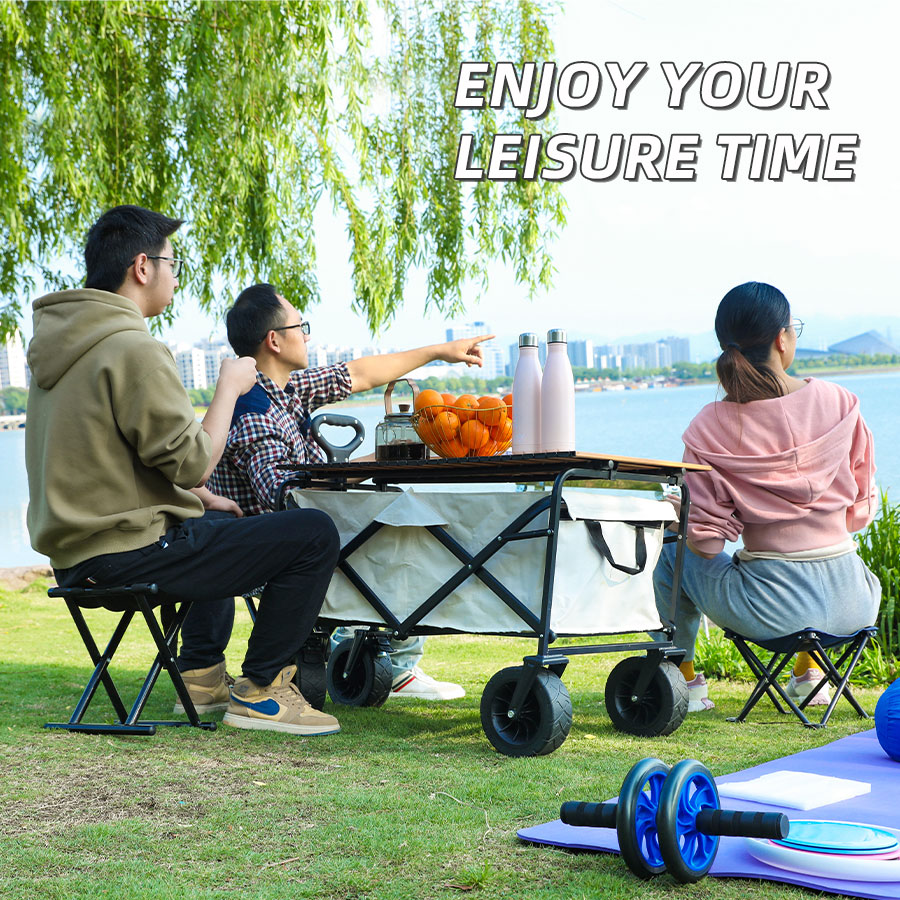 รถเข็นพับได้ขนาดใหญ่ รับน้ำหนั - Outdoor Camping Trailer บทวิจารณ์และราคา