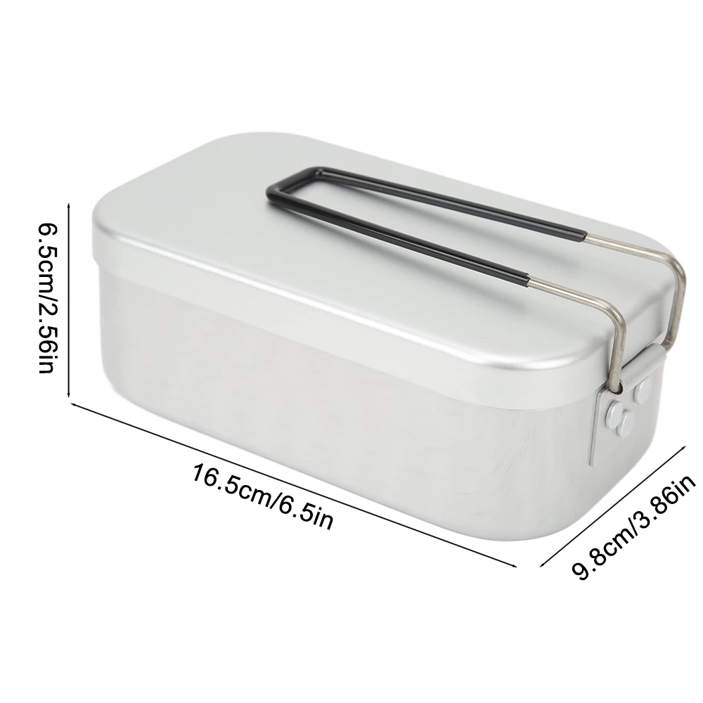 800ML อลูมิเนียมกล่องอาหารกลาง - Outdoor Camping Outfit บทวิจารณ์และราคา