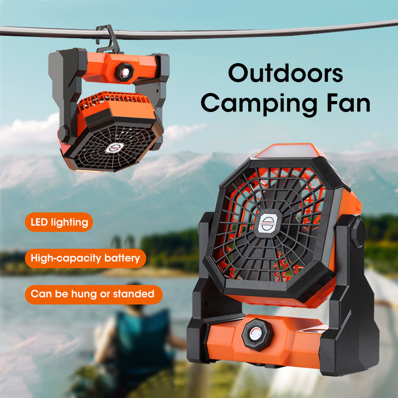 พัดลมตั้งแคมป์ขนาด 10000mAh พร - Outdoor Camping Fans บทวิจารณ์และราคา