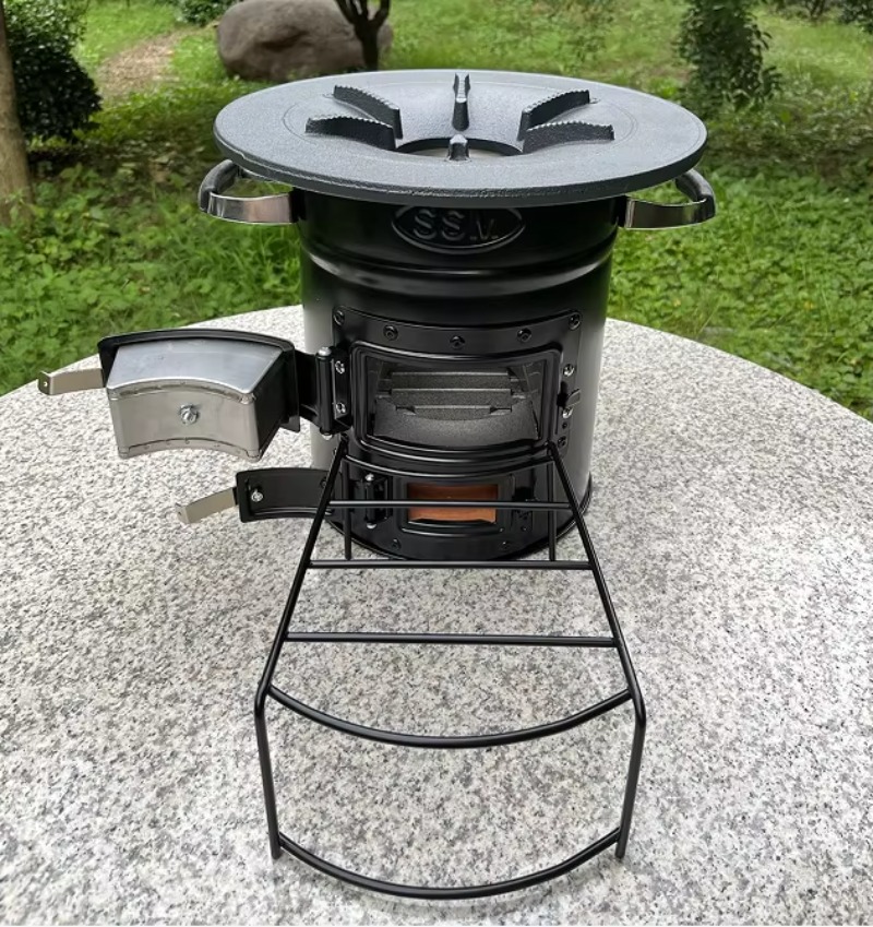 เตาเผาไม้แบบสองประตู รุ่นยอดนิ - Outdoor Indoor Camping บทวิจารณ์และราคา
