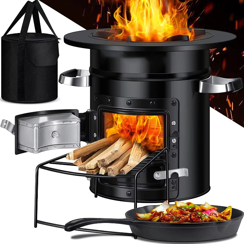 เตาเผาไม้แบบสองประตู รุ่นยอดนิ - Outdoor Indoor Camping บทวิจารณ์และราคา