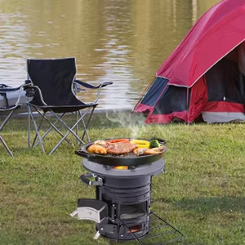 เตาเผาไม้แบบสองประตู รุ่นยอดนิ - Outdoor Indoor Camping บทวิจารณ์และราคา