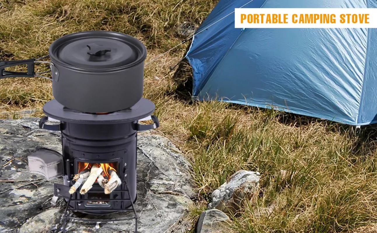 เตาเผาไม้แบบสองประตู รุ่นยอดนิ - Outdoor Indoor Camping บทวิจารณ์และราคา