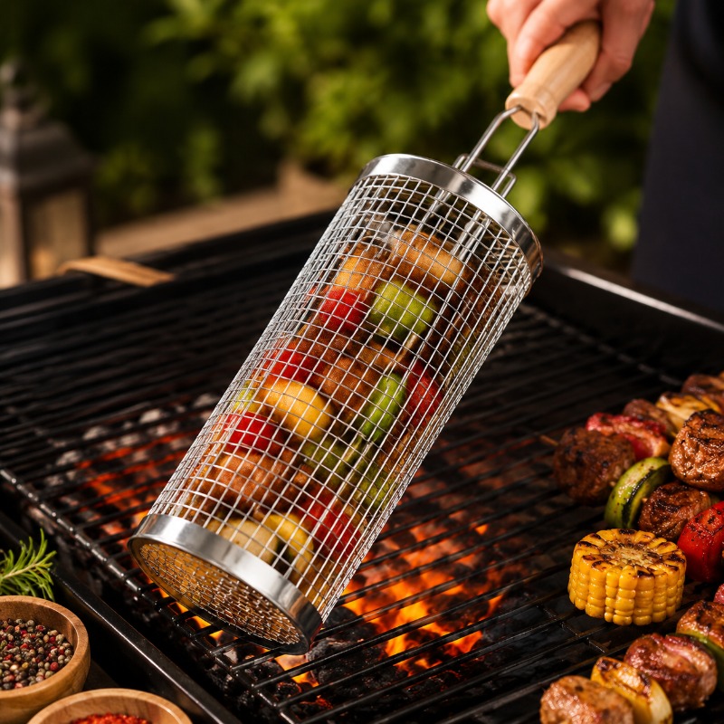 ชุดตะกร้าย่างบาร์บีคิวทรงกลม ส - Outdoor Camping Outfit บทวิจารณ์และราคา