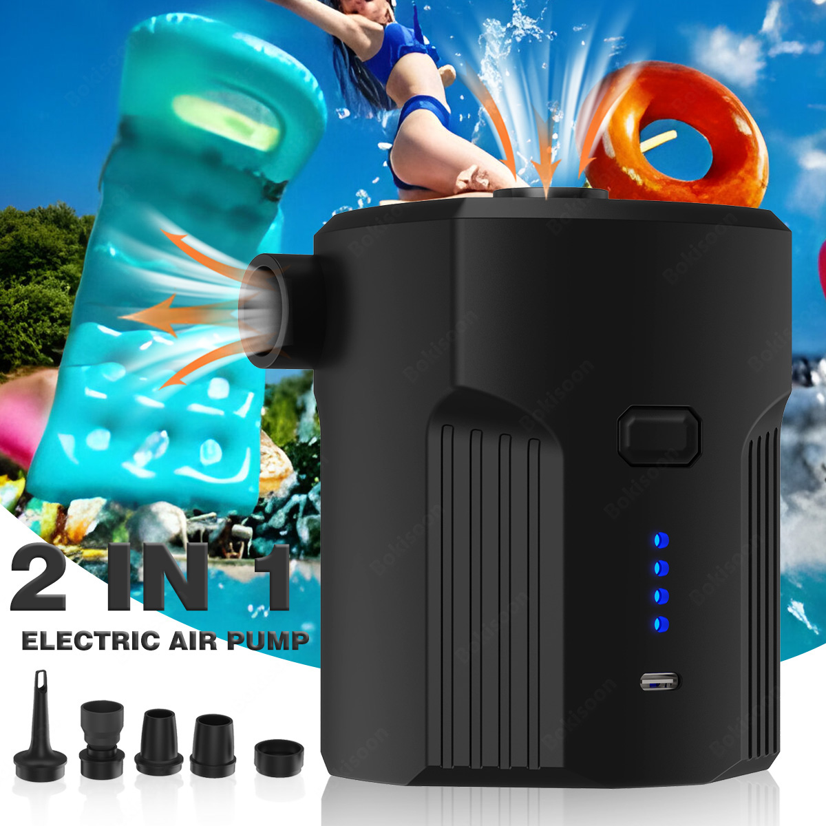 ปั๊มลมไฟฟ้าแบบพกพาสําหรับ Infl - Outdoor Inflatable Camping Tent With Air Pump บทวิจารณ์และราคา