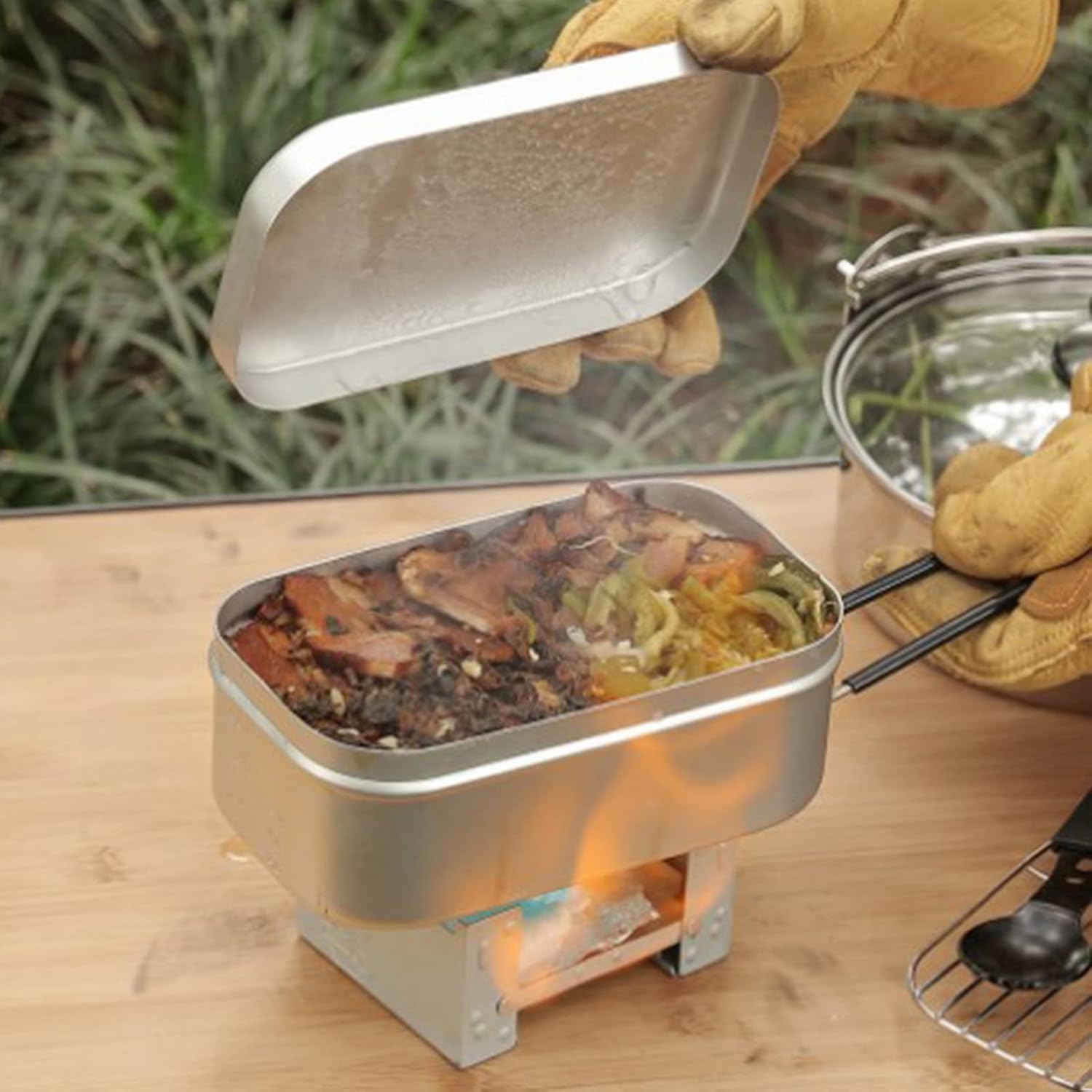 ที่จับกล่องเบนโตะแบบพับได้, ภา - Outdoor Camping Outfit บทวิจารณ์และราคา